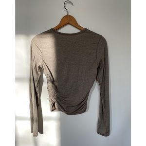 Lululemon long sleeve crop top in tan
